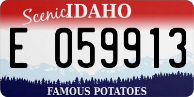 ID license plate E059913