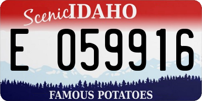 ID license plate E059916