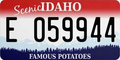 ID license plate E059944