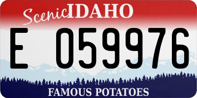 ID license plate E059976
