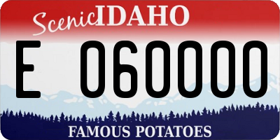 ID license plate E060000
