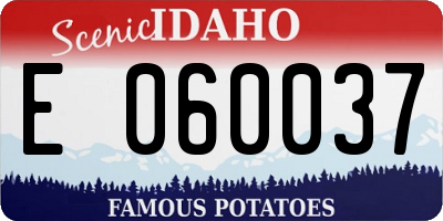 ID license plate E060037