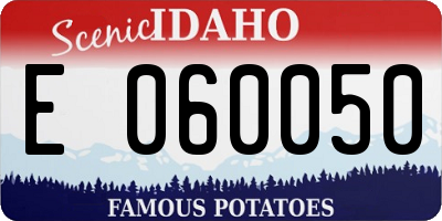 ID license plate E060050