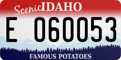 ID license plate E060053