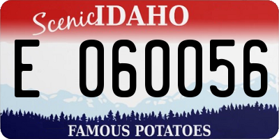 ID license plate E060056