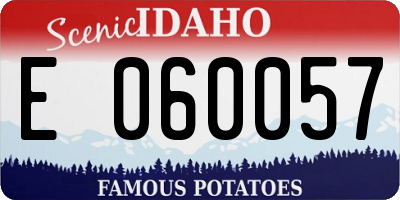 ID license plate E060057