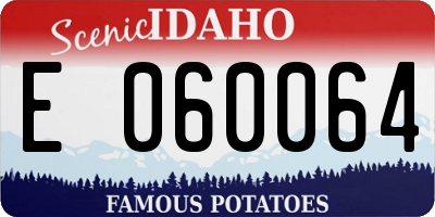 ID license plate E060064