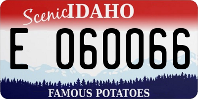 ID license plate E060066