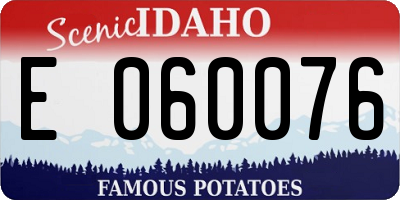 ID license plate E060076