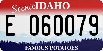 ID license plate E060079