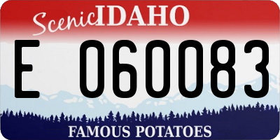 ID license plate E060083