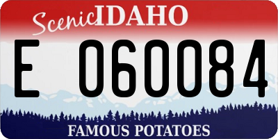 ID license plate E060084