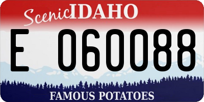 ID license plate E060088