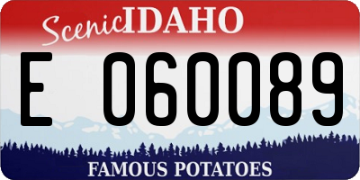 ID license plate E060089