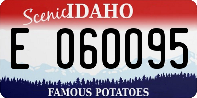 ID license plate E060095