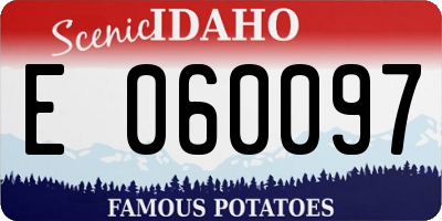 ID license plate E060097