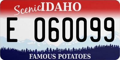 ID license plate E060099