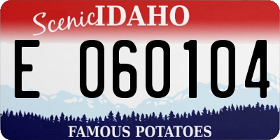 ID license plate E060104
