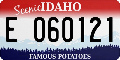 ID license plate E060121