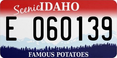 ID license plate E060139