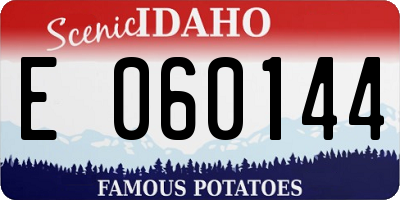 ID license plate E060144