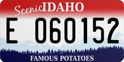ID license plate E060152