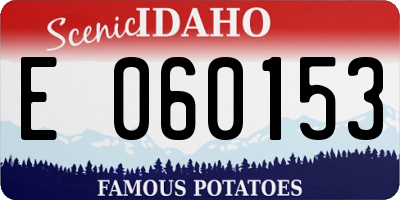 ID license plate E060153