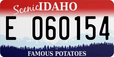 ID license plate E060154