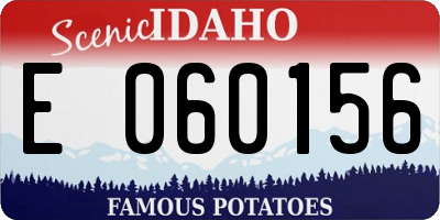 ID license plate E060156