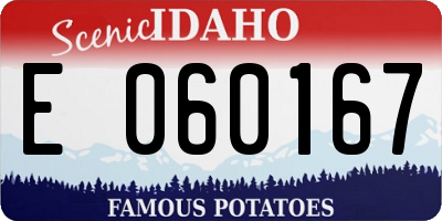 ID license plate E060167