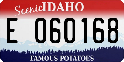 ID license plate E060168