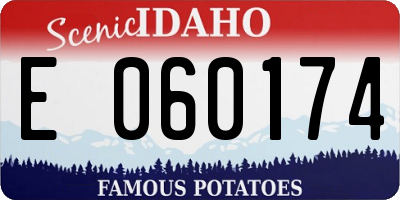 ID license plate E060174