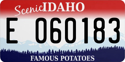 ID license plate E060183