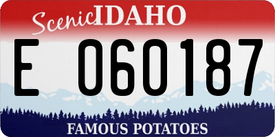 ID license plate E060187