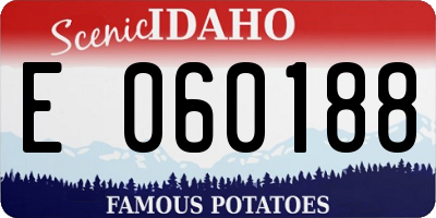 ID license plate E060188