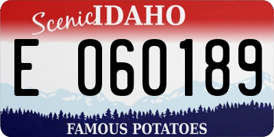 ID license plate E060189