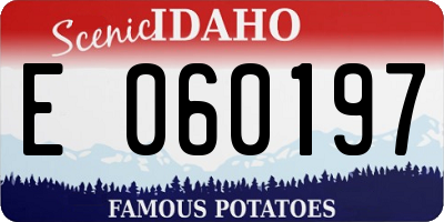 ID license plate E060197