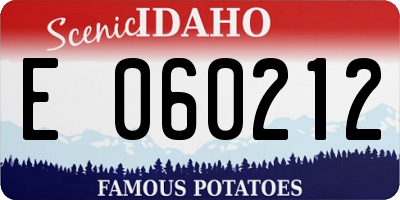 ID license plate E060212