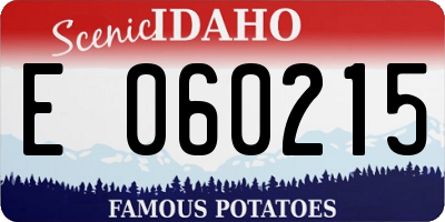 ID license plate E060215