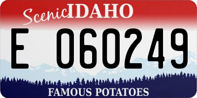 ID license plate E060249