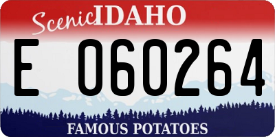 ID license plate E060264