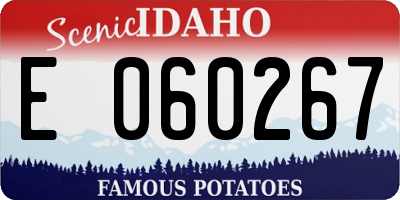 ID license plate E060267