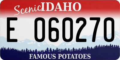 ID license plate E060270