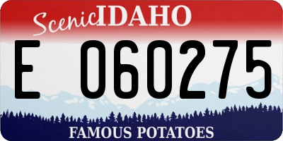 ID license plate E060275