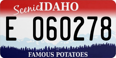 ID license plate E060278
