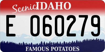ID license plate E060279
