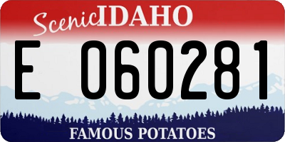ID license plate E060281