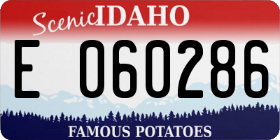 ID license plate E060286