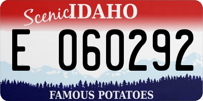 ID license plate E060292