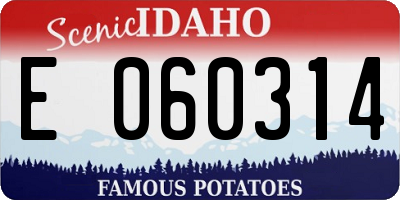 ID license plate E060314